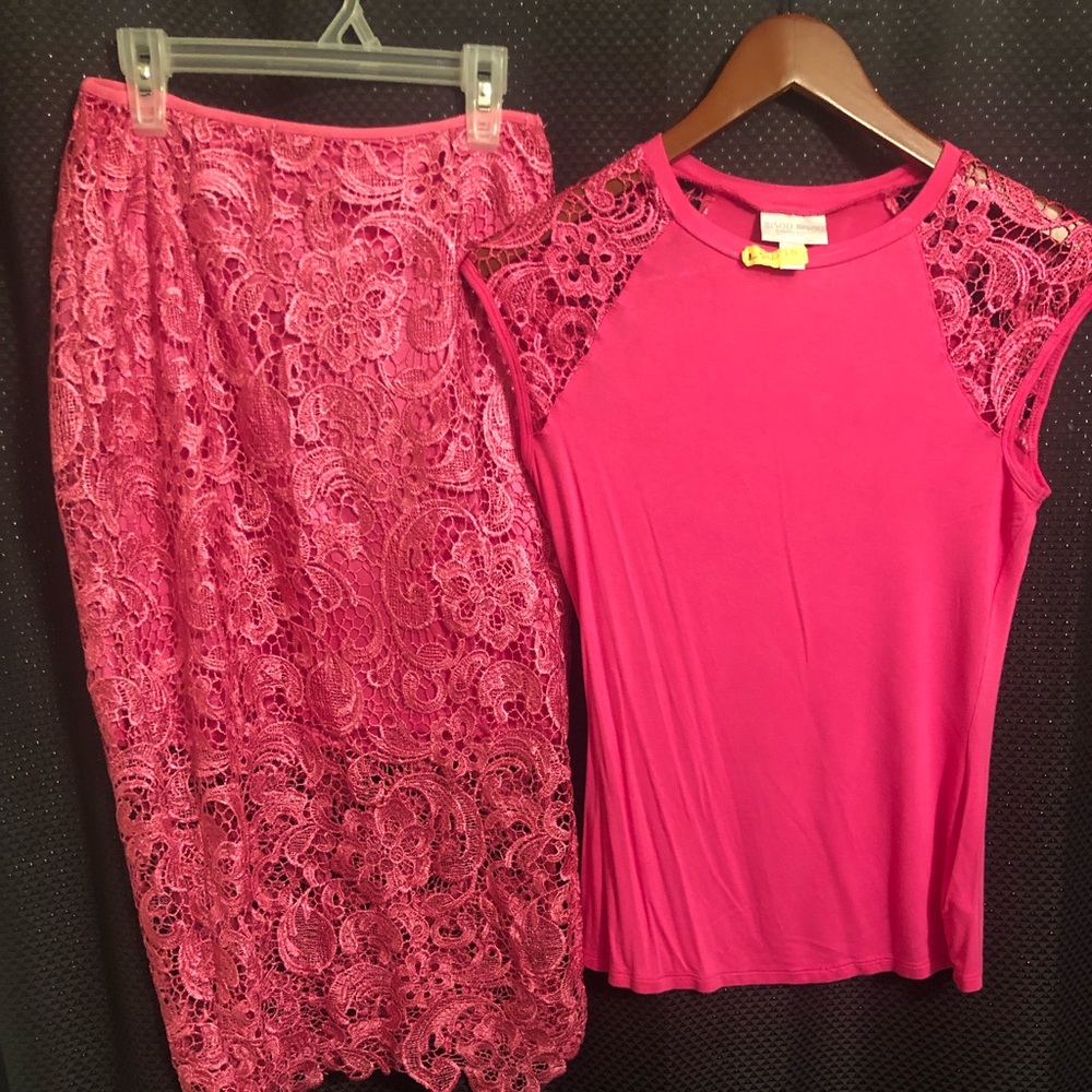 Vintage Pink Skirt set